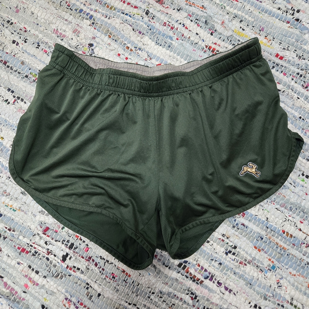 Tracksmith Dark Green Twilight Split Shorts  3" Inseam With 3 Interior Pockets
